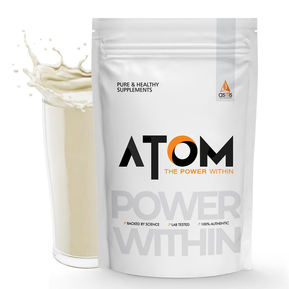 AS-IT-IS ATOM Raw Whey Protein 1kg with Enzymes