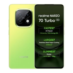 realme NARZO 70 Turbo 5G 8GB RAM,128GB Storag Dimensity 7300 Energy 5G Chipset, Fastest chipset in this segment, dominate your games with an unprecedented 750000 AnTuTu score